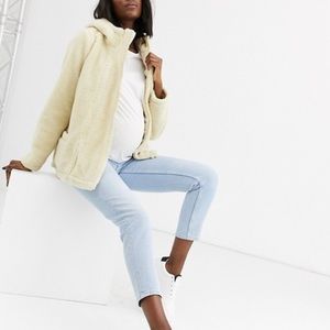 ASOS Mamalicious Maternity teddy coat